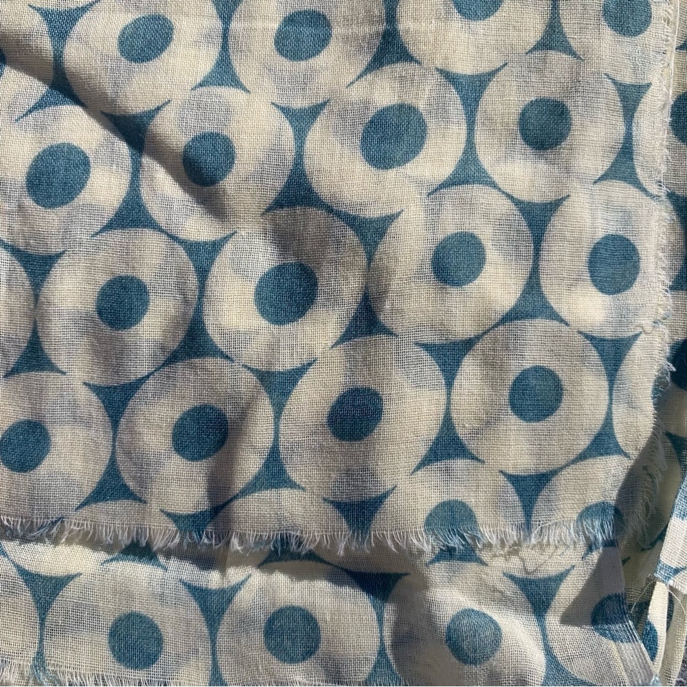 Vintage Antique Mill Fabrics Corporation Cotton Organza Circles Fabric Sewing